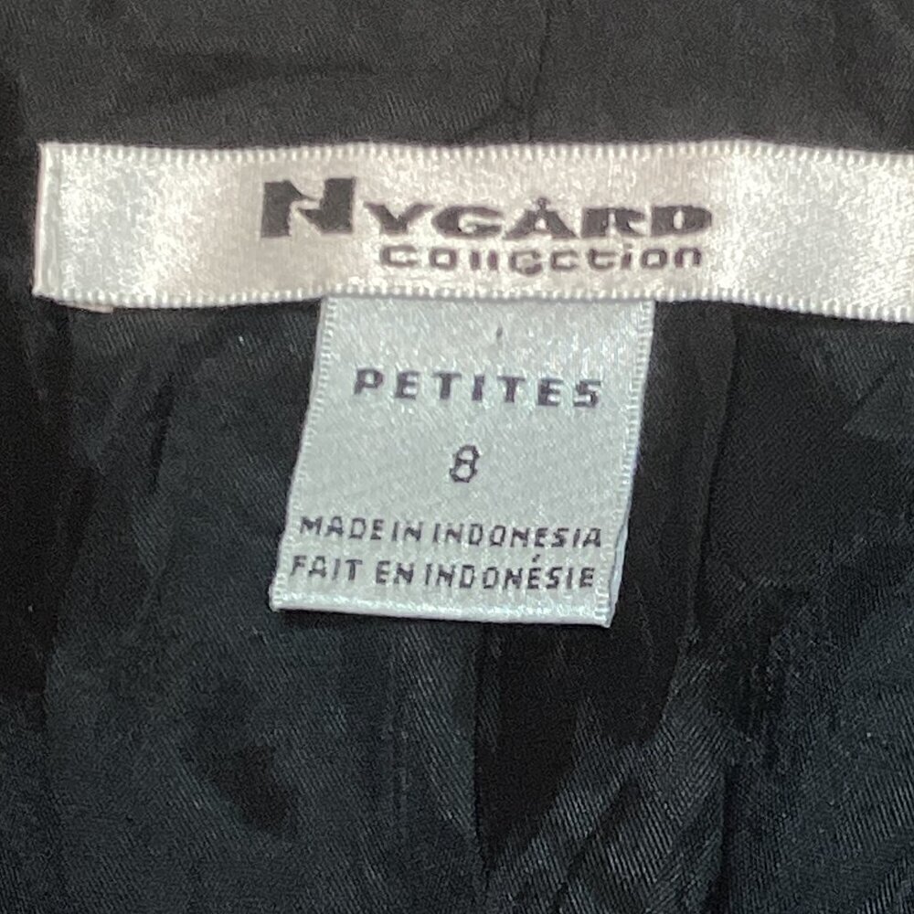 Nygard Collection Black Single Button Blazer Sz 8P #299B - Picture 10 of 11